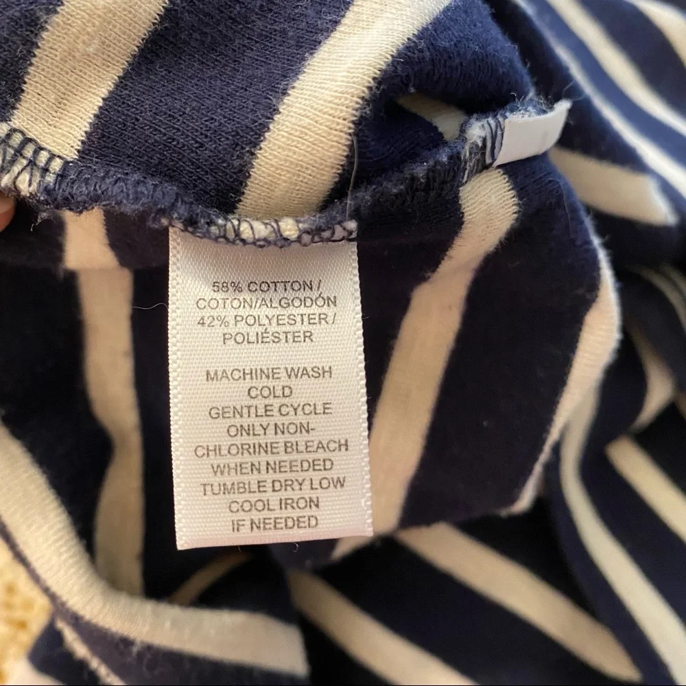 Navy & cream stripe Ann Taylor LOFT maxi dress, size M - Picture 6 of 6